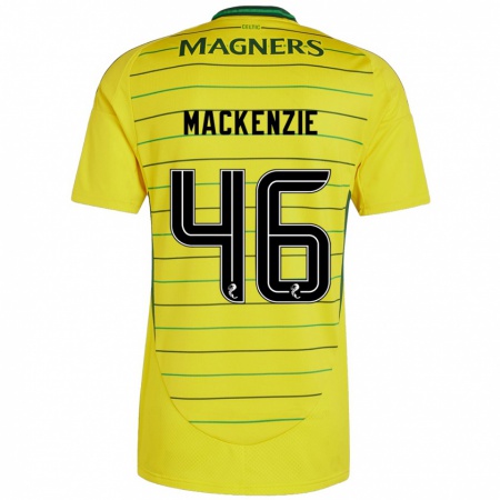 Kandiny Heren Magnus Mackenzie #46 Geel Uitshirt Uittenue 2024/25 T-Shirt