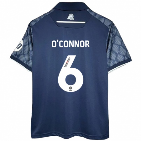 Kandiny Heren Thomas O'connor #6 Zwart Uitshirt Uittenue 2024/25 T-Shirt