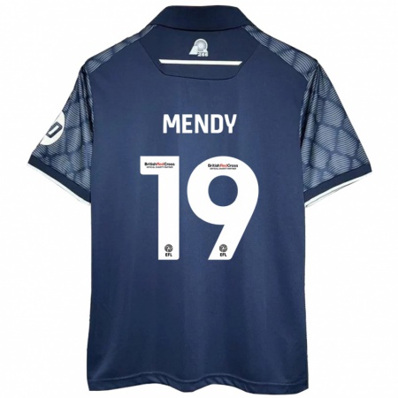 Kandiny Uomo Maglia Jacob Mendy #19 Nero Kit Gara Away 2024/25 Maglietta