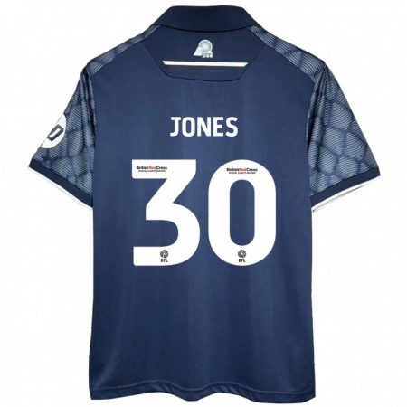 Kandiny Uomo Maglia James Jones #30 Nero Kit Gara Away 2024/25 Maglietta