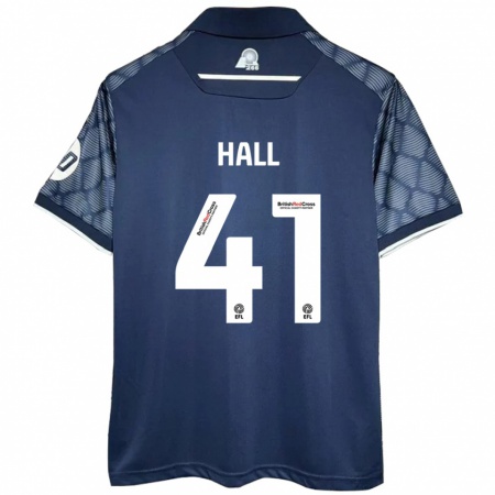 Kandiny Uomo Maglia Liam Hall #41 Nero Kit Gara Away 2024/25 Maglietta