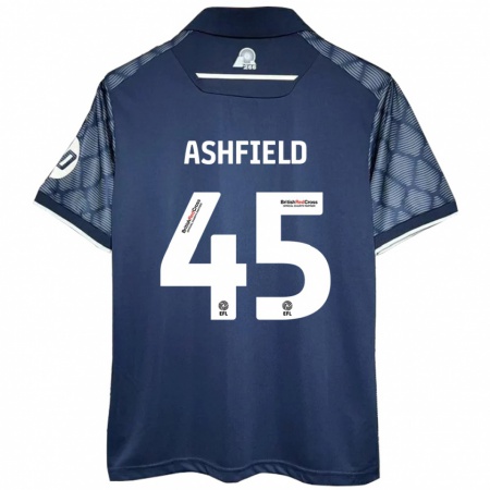 Kandiny Heren Harry Ashfield #45 Zwart Uitshirt Uittenue 2024/25 T-Shirt