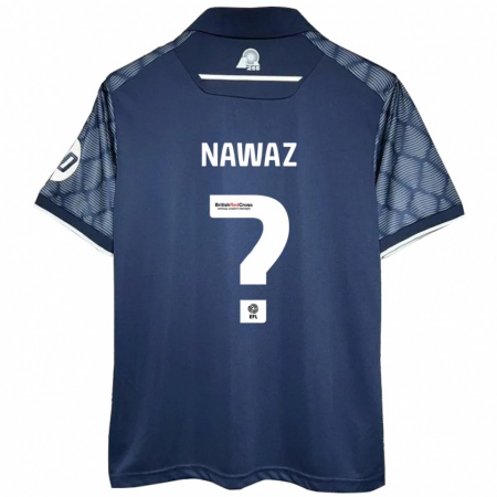 Kandiny Heren Umar Nawaz #0 Zwart Uitshirt Uittenue 2024/25 T-Shirt