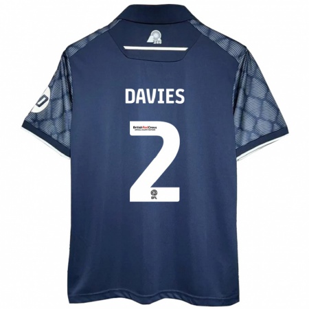 Kandiny Uomo Maglia Phoebe Davies #2 Nero Kit Gara Away 2024/25 Maglietta