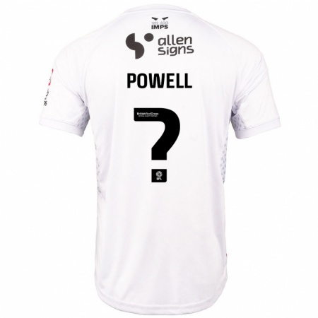 Kandiny Heren Darryl Powell #0 Rood Wit Uitshirt Uittenue 2024/25 T-Shirt