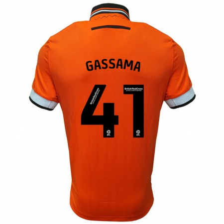 Kandiny Heren Djeidi Gassama #41 Oranje Wit Uitshirt Uittenue 2024/25 T-Shirt