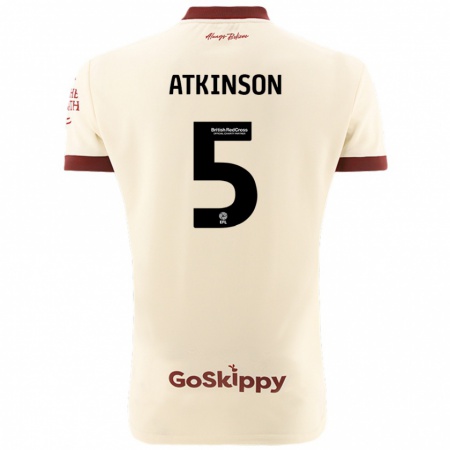 Kandiny Heren Rob Atkinson #5 Crèmewit Uitshirt Uittenue 2024/25 T-Shirt