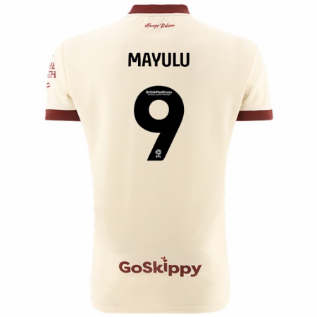 Kandiny Uomo Maglia Fally Mayulu #9 Crema Bianco Kit Gara Away 2024/25 Maglietta