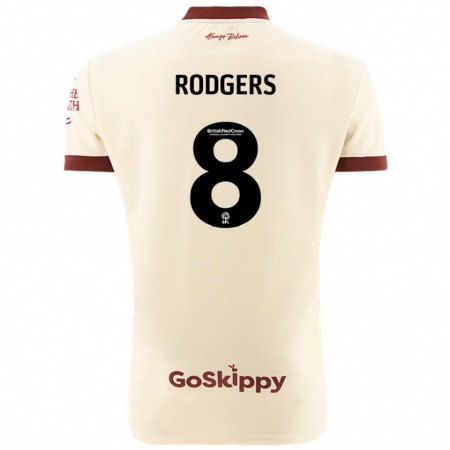 Kandiny Uomo Maglia Amy Rodgers #8 Crema Bianco Kit Gara Away 2024/25 Maglietta