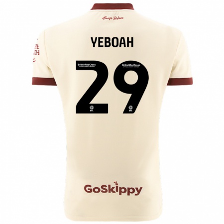 Kandiny Heren Ephraim Yeboah #29 Crèmewit Uitshirt Uittenue 2024/25 T-Shirt