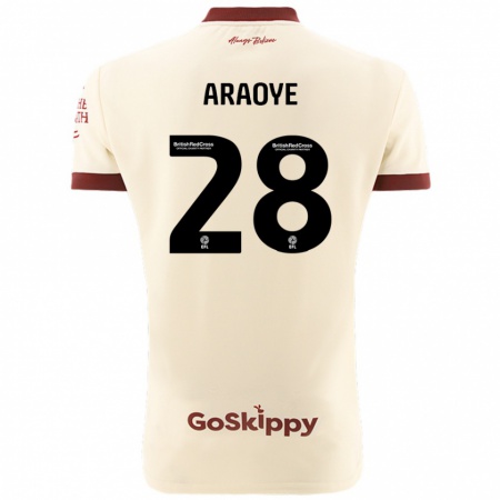 Kandiny Heren Raphael Araoye #28 Crèmewit Uitshirt Uittenue 2024/25 T-Shirt