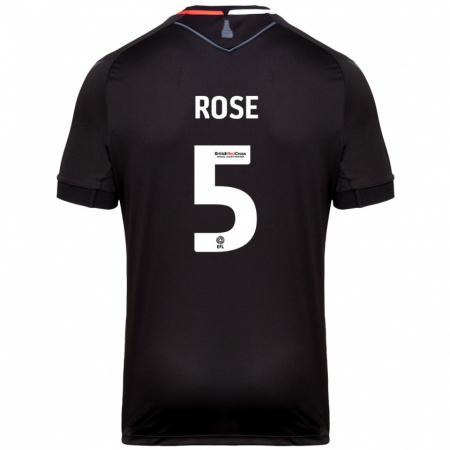 Kandiny Heren Michael Rose #5 Zwart Uitshirt Uittenue 2024/25 T-Shirt