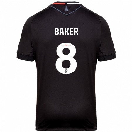 Kandiny Heren Lewis Baker #8 Zwart Uitshirt Uittenue 2024/25 T-Shirt