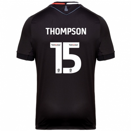 Kandiny Heren Jordan Thompson #15 Zwart Uitshirt Uittenue 2024/25 T-Shirt