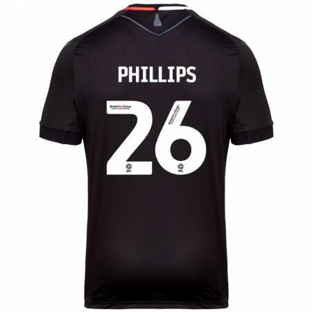 Kandiny Heren Ashley Phillips #26 Zwart Uitshirt Uittenue 2024/25 T-Shirt