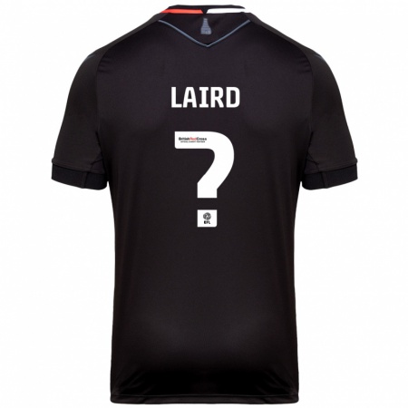 Kandiny Uomo Maglia Logan Laird #0 Nero Kit Gara Away 2024/25 Maglietta