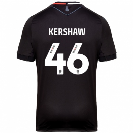 Kandiny Herren Ben Kershaw #46 Schwarz Auswärtstrikot Trikot 2024/25 T-Shirt Österreich