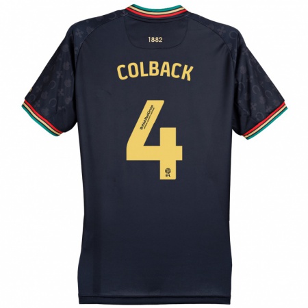 Kandiny Uomo Maglia Jack Colback #4 Blu Navy Scuro Kit Gara Away 2024/25 Maglietta