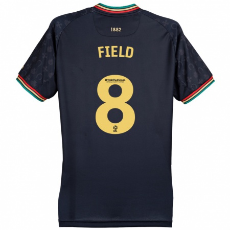 Kandiny Uomo Maglia Sam Field #8 Blu Navy Scuro Kit Gara Away 2024/25 Maglietta