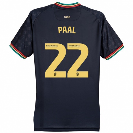 Kandiny Uomo Maglia Kenneth Paal #22 Blu Navy Scuro Kit Gara Away 2024/25 Maglietta