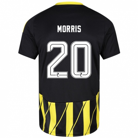 Kandiny Heren Shayden Morris #20 Zwart Geel Uitshirt Uittenue 2024/25 T-Shirt