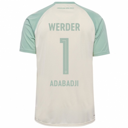 Kandiny Heren Kwassi-Vivien Felix Adabadji #1 Off-White Lichtgroen Uitshirt Uittenue 2024/25 T-Shirt