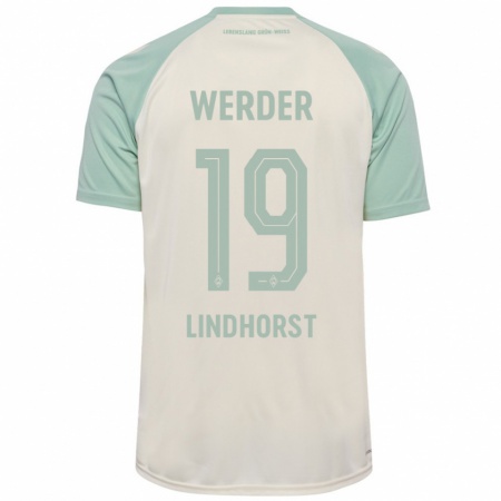 Kandiny Heren Jerrit Lindhorst #19 Off-White Lichtgroen Uitshirt Uittenue 2024/25 T-Shirt