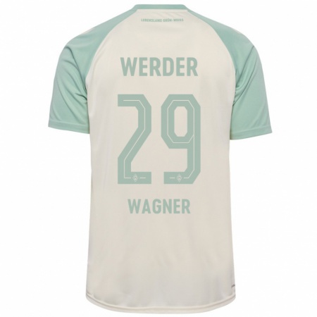 Kandiny Heren Paul Wagner #29 Off-White Lichtgroen Uitshirt Uittenue 2024/25 T-Shirt