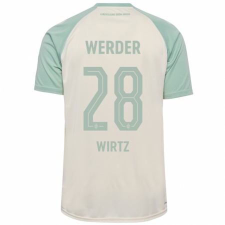 Kandiny Heren Juliane Wirtz #28 Off-White Lichtgroen Uitshirt Uittenue 2024/25 T-Shirt