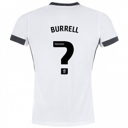 Kandiny Heren Will Burrell #0 Wit Zwart Uitshirt Uittenue 2024/25 T-Shirt