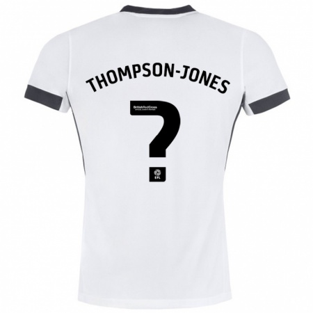 Kandiny Uomo Maglia Riquelme Thompson-Jones #0 Bianco Nero Kit Gara Away 2024/25 Maglietta