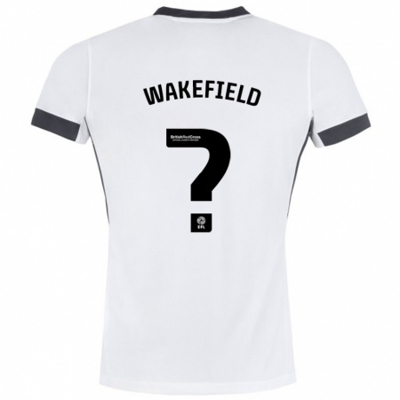 Kandiny Heren Kieran Wakefield #0 Wit Zwart Uitshirt Uittenue 2024/25 T-Shirt