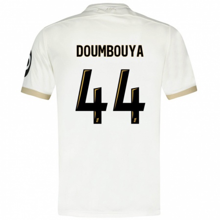 Kandiny Uomo Maglia Amidou Doumbouya #44 Bianco Oro Kit Gara Away 2024/25 Maglietta