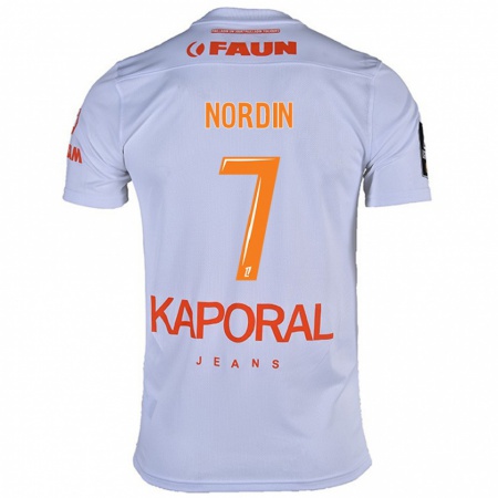 Kandiny Heren Arnaud Nordin #7 Wit Uitshirt Uittenue 2024/25 T-Shirt