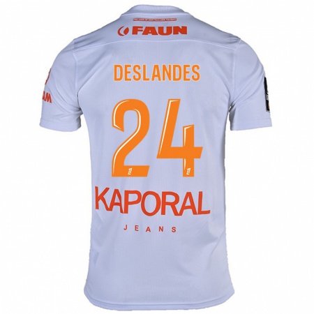 Kandiny Heren Océane Deslandes #24 Wit Uitshirt Uittenue 2024/25 T-Shirt