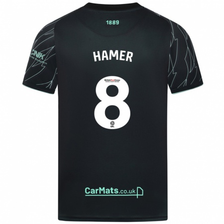 Kandiny Heren Gustavo Hamer #8 Zwart Groen Uitshirt Uittenue 2024/25 T-Shirt