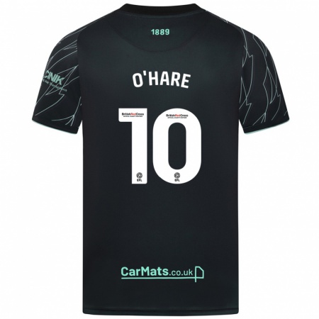 Kandiny Heren Callum O'hare #10 Zwart Groen Uitshirt Uittenue 2024/25 T-Shirt