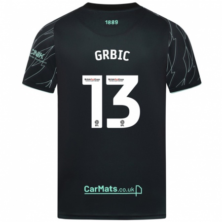 Kandiny Heren Ivo Grbic #13 Zwart Groen Uitshirt Uittenue 2024/25 T-Shirt