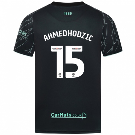 Kandiny Heren Anel Ahmedhodzic #15 Zwart Groen Uitshirt Uittenue 2024/25 T-Shirt