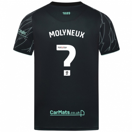 Kandiny Uomo Maglia Henry Molyneux #0 Nero Verde Kit Gara Away 2024/25 Maglietta