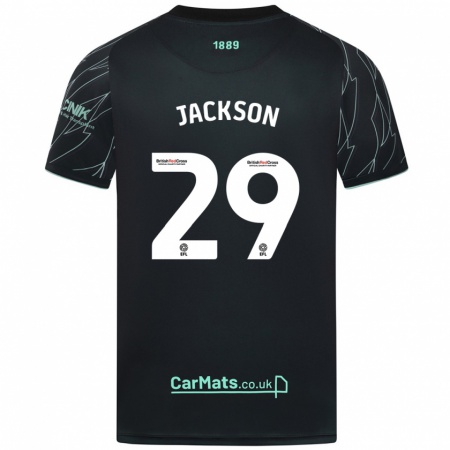 Kandiny Herren Fallon Connolly-Jackson #29 Schwarz Grün Auswärtstrikot Trikot 2024/25 T-Shirt Österreich