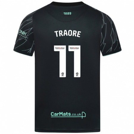 Kandiny Heren Bénie Traoré #11 Zwart Groen Uitshirt Uittenue 2024/25 T-Shirt