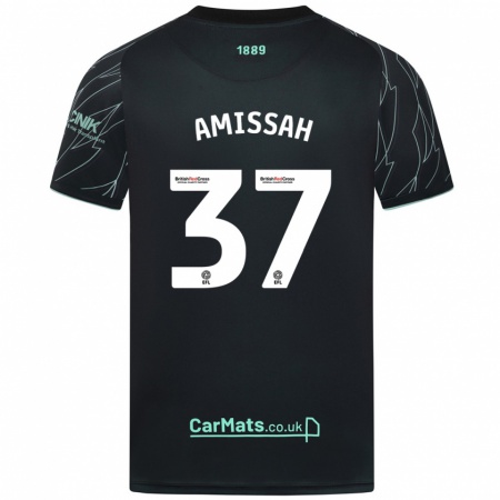 Kandiny Herren Jordan Amissah #37 Schwarz Grün Auswärtstrikot Trikot 2024/25 T-Shirt Österreich