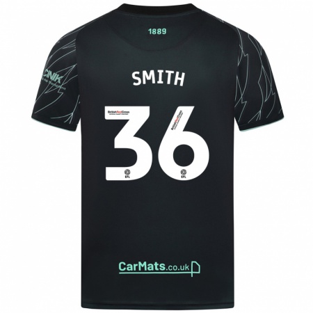 Kandiny Heren Joshua Smith #36 Zwart Groen Uitshirt Uittenue 2024/25 T-Shirt