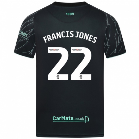 Kandiny Uomo Maglia Maria Francis-Jones #22 Nero Verde Kit Gara Away 2024/25 Maglietta