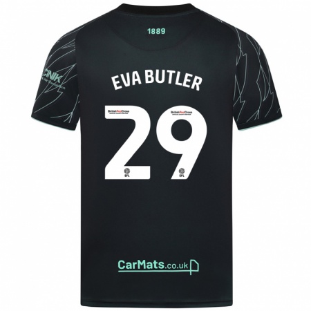 Kandiny Heren Eva Butler #29 Zwart Groen Uitshirt Uittenue 2024/25 T-Shirt