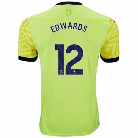 Kandiny Heren Ronnie Edwards #12 Geel Uitshirt Uittenue 2024/25 T-Shirt