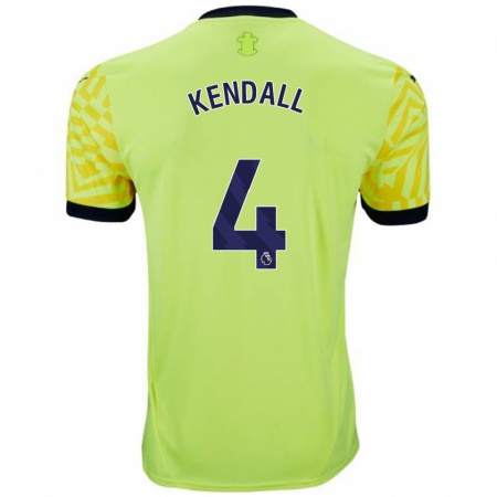 Kandiny Uomo Maglia Lucia Kendall #4 Giallo Kit Gara Away 2024/25 Maglietta