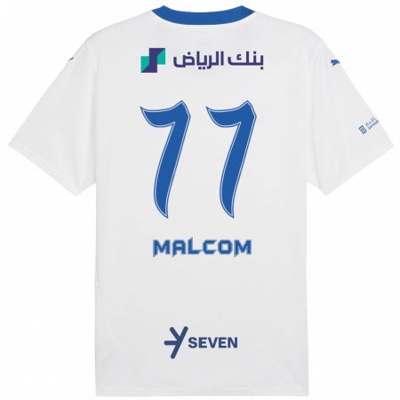 Kandiny Heren Malcom #77 Wit Blauw Uitshirt Uittenue 2024/25 T-Shirt