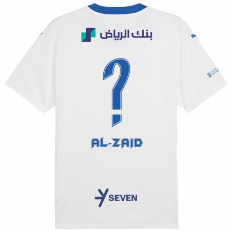 Kandiny Heren Suhayb Al-Zaid #0 Wit Blauw Uitshirt Uittenue 2024/25 T-Shirt